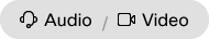 Option to select audio or video device for making a call by clicking Audio / Video.